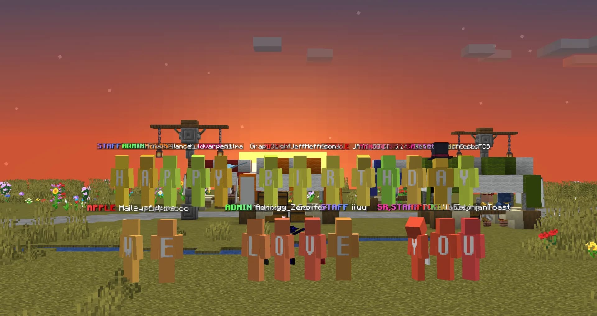Kareem's birthday party on the server