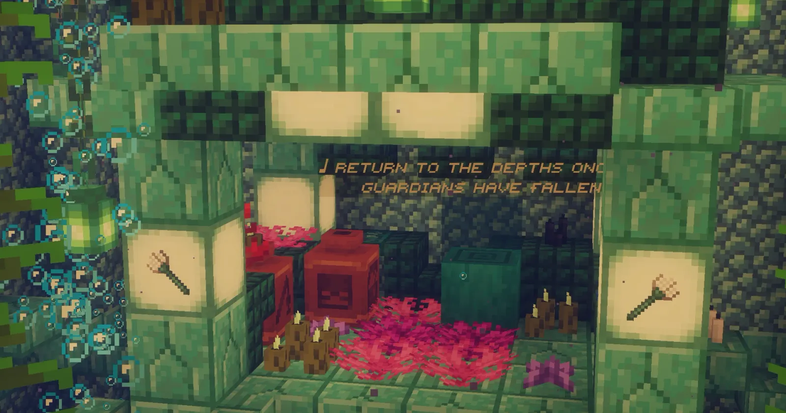 A hidden relic shrine in the KiwiSMP Ocean Monument