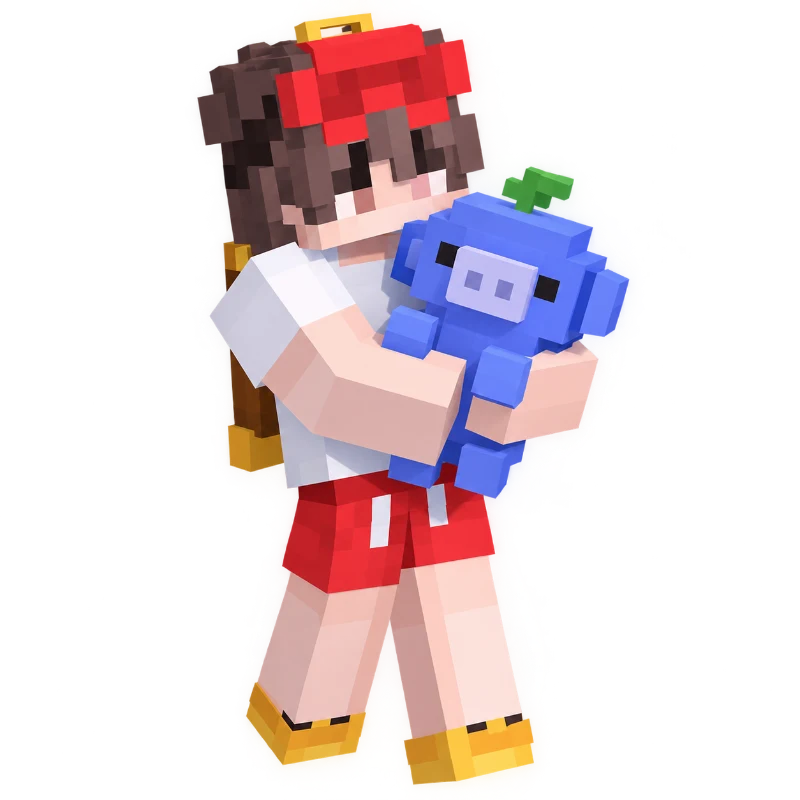 KiwiSMP player hugging the Discord mascot